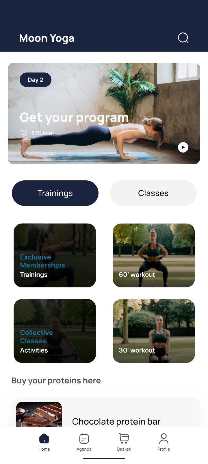 Moon Yoga, a real sports club application built on Apptree
